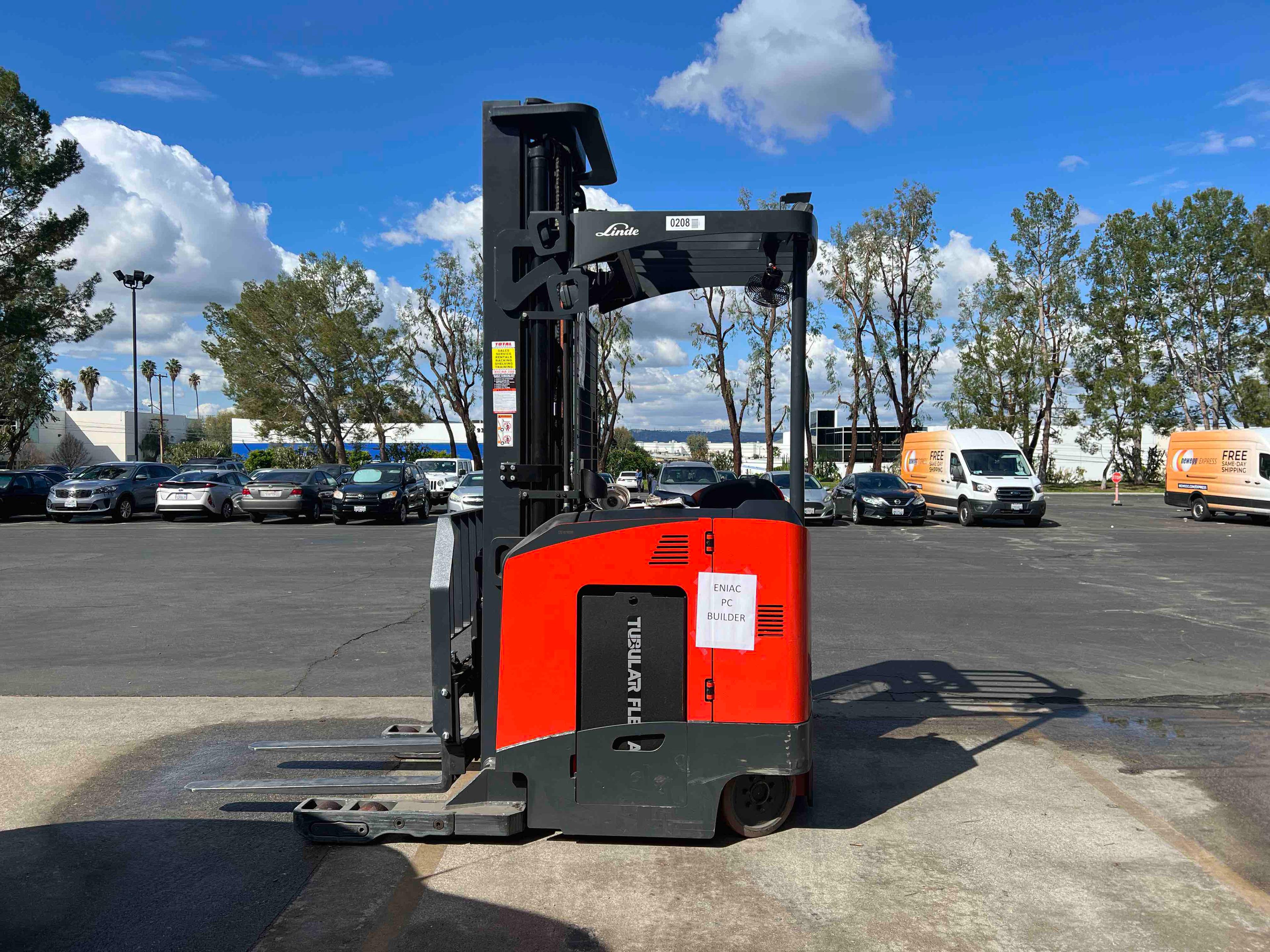 Main Image Used 2021 LINDE R17SX_5195 Forklift – Stand Up Reach, 3500 lb Capacity, 113” Mast, 2332 Hours – $29500.00 – Anaheim – View 4