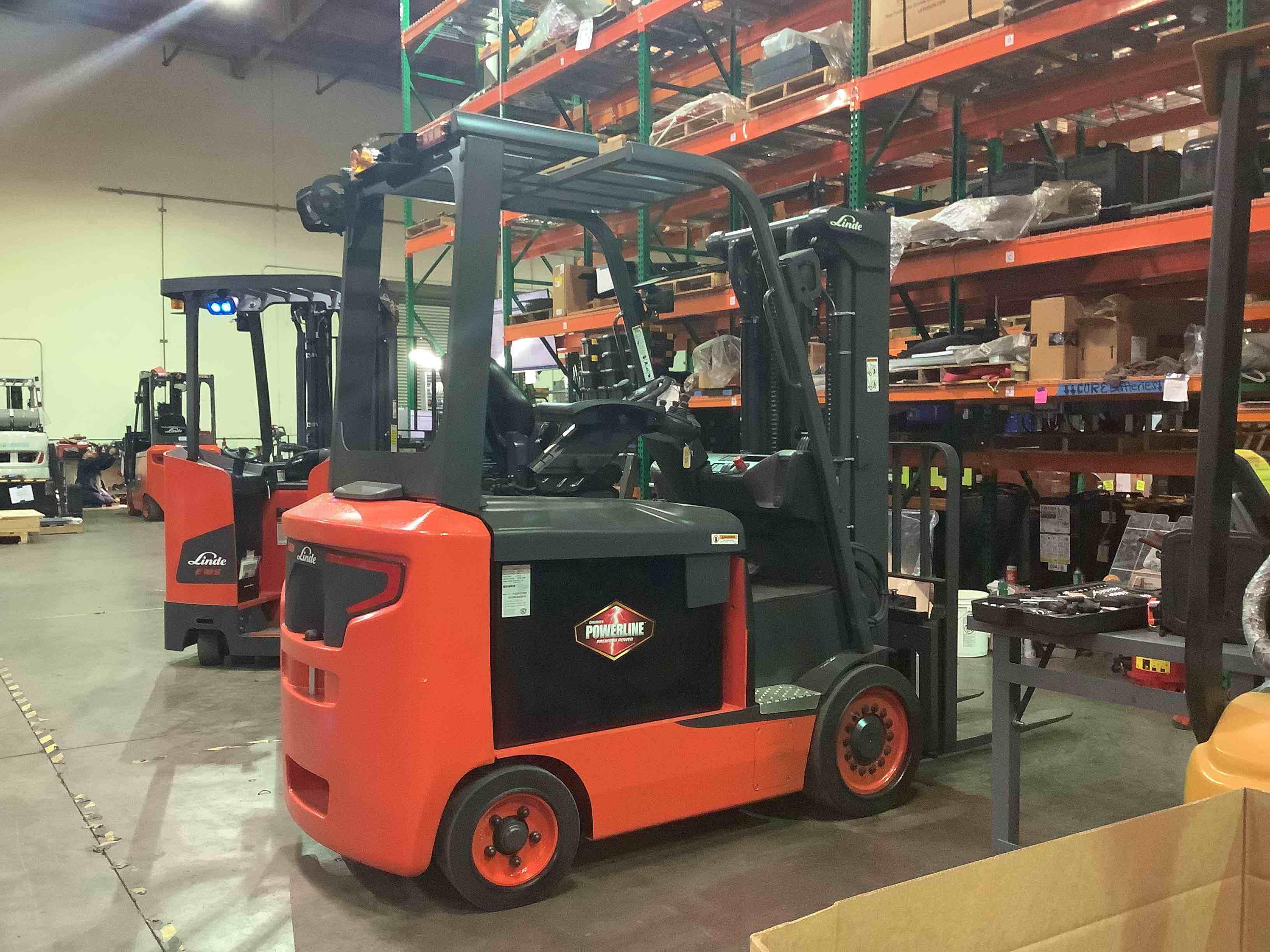 Main Image Used 2022 LINDE E32CL_1347-FT Forklift – Electric Sit Down 4 Wheel, 6500 lb Capacity, 86” Mast, 4293.9 Hours – $29500.00 – Phoenix – View 2