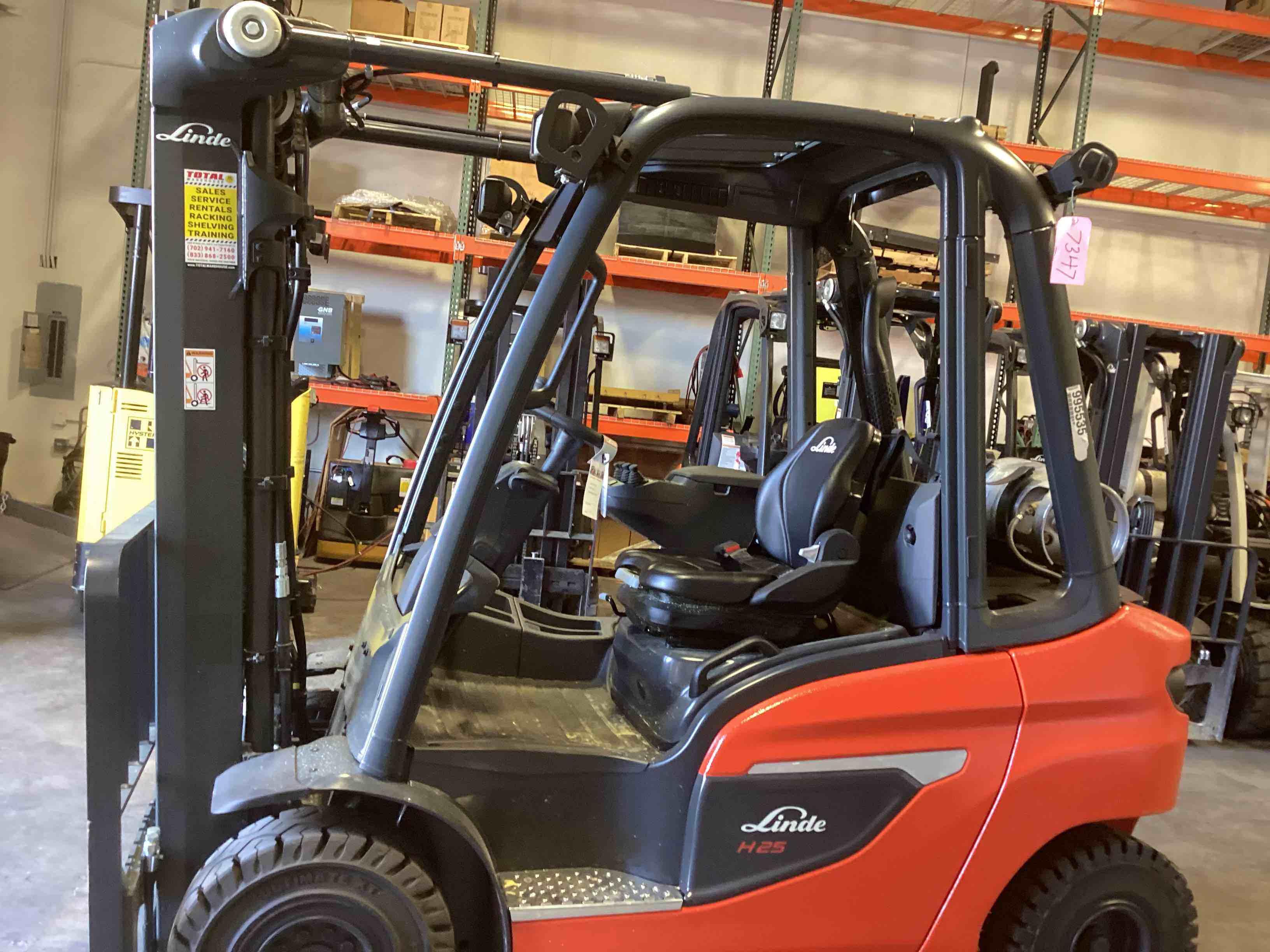 Main Image Used 2021 LINDE H25T_1202 Forklift – LPG Pneumatic, 5000 lb Capacity, 88” Mast, 3446 Hours – $36250.00 – Anaheim – View 3