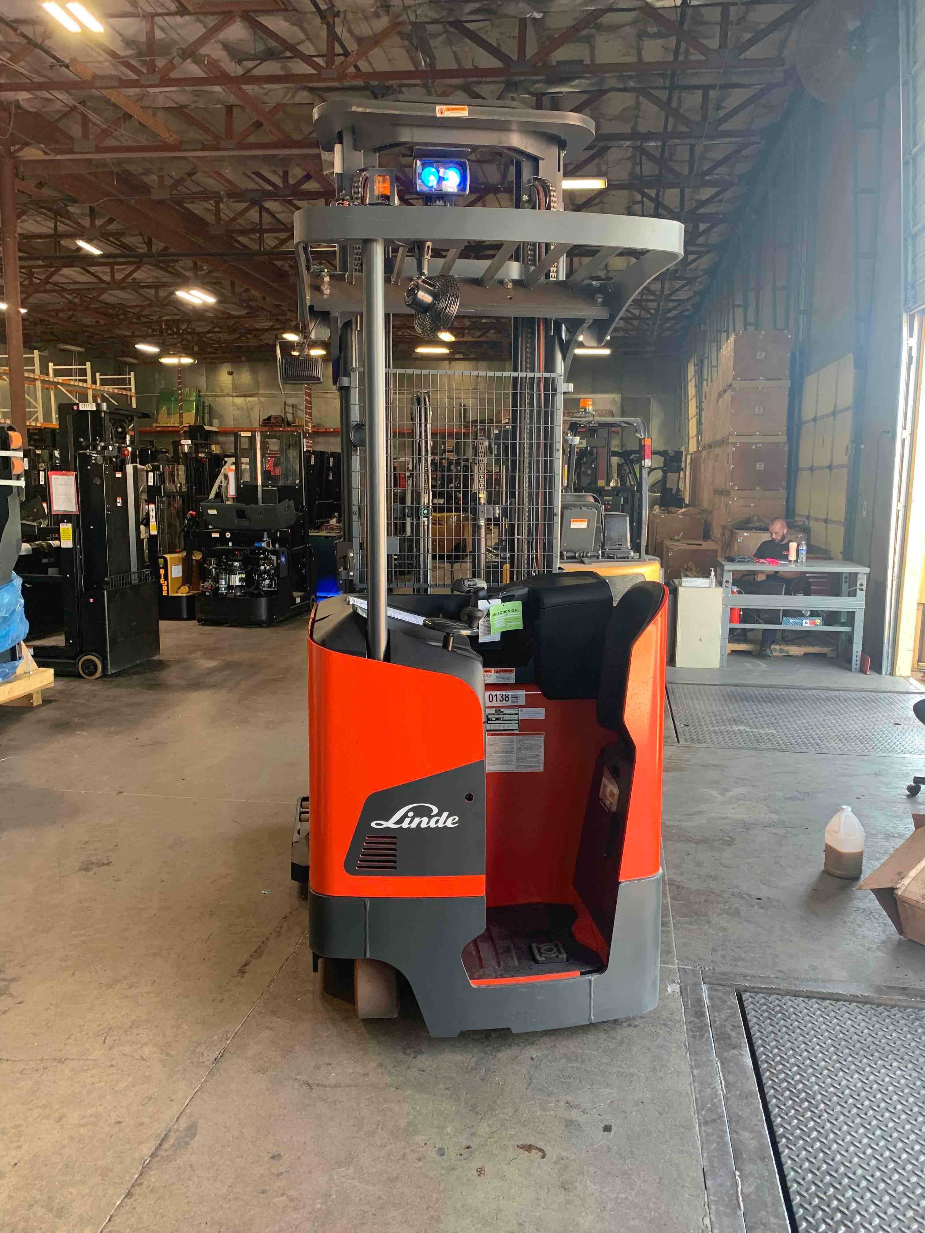 Main Image Used 2021-B LINDE R22SX_5195 Forklift – Stand Up Reach, 3500 lb Capacity, 119” Mast, 2449 Hours – $34500.00 – Phoenix – View 2