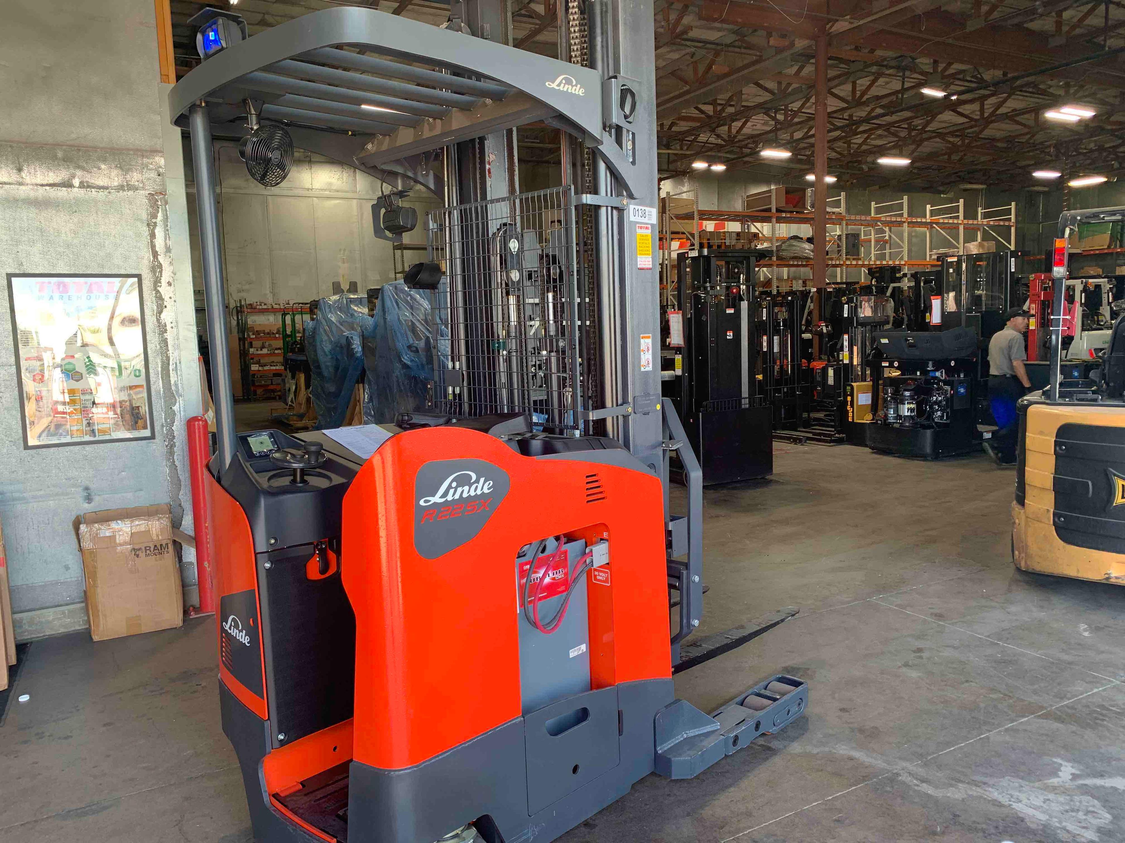 Main Image Used 2021-B LINDE R22SX_5195 Forklift – Stand Up Reach, 3500 lb Capacity, 119” Mast, 2449 Hours – $34500.00 – Phoenix – View 3