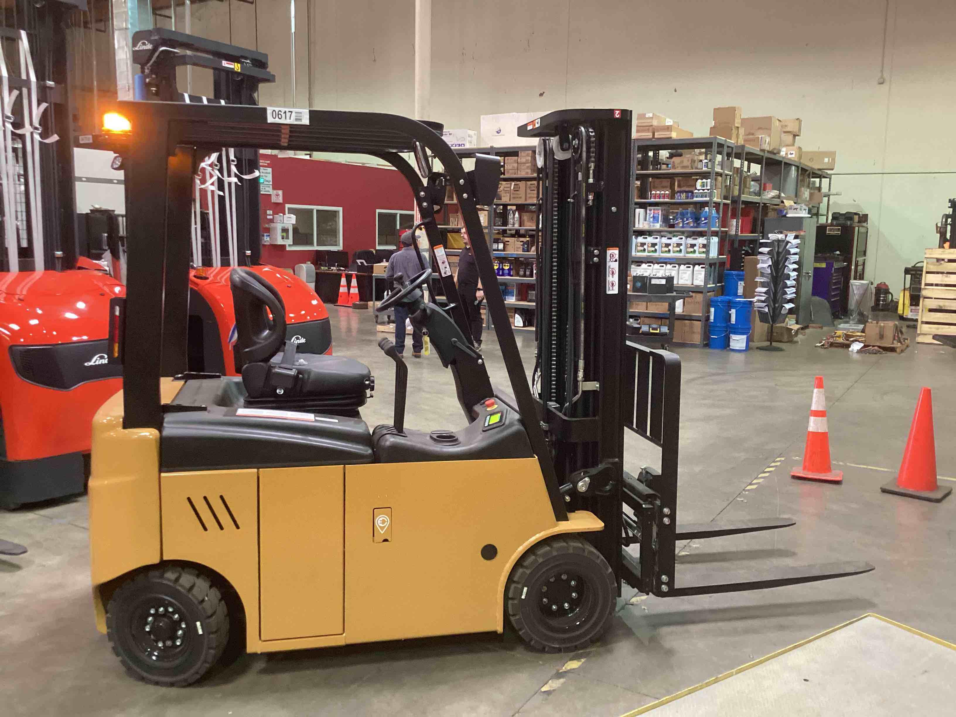 Main Image Used 2022 BIG JOE LXE-44 Forklift – Electric Sit Down 4 Wheel, 4400 lb Capacity, 83” Mast, 1349 Hours – $18500.00 – Las Vegas – View 2