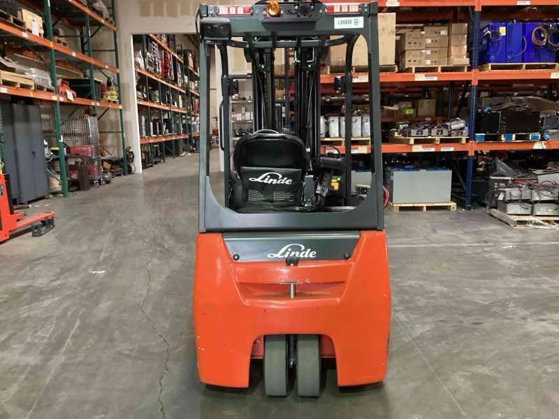 Main Image Demo 2022 LINDE E20_346-20 Forklift – Electric Sit Down 3 Wheel, 4000 lb Capacity, 89” Mast, 53 Hours – $49500.00 – Anaheim – View 2