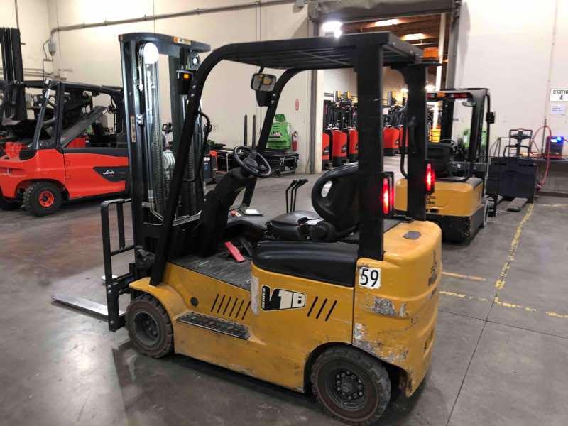Main Image Used 2019 BIG JOE LXE-44 Forklift – Electric Sit Down 4 Wheel, 4400 lb Capacity, 86” Mast, 3459 Hours – $18000.00 – Anaheim – View 1
