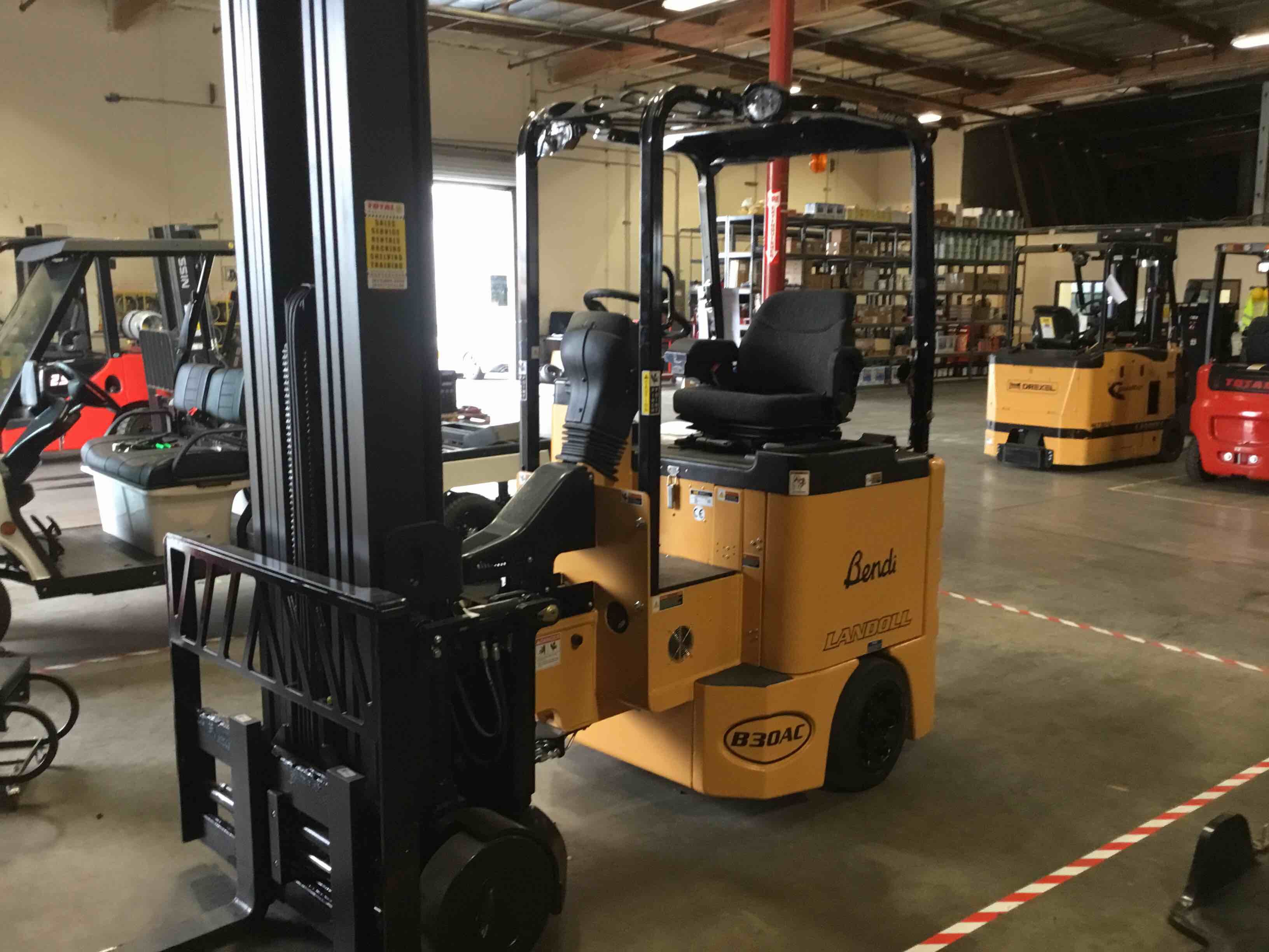 Main Image Used 2020 BENDI B30AC Forklift – VNA, 3000 lb Capacity, 107” Mast, 8043 Hours – $49500.00 – Anaheim – View 4