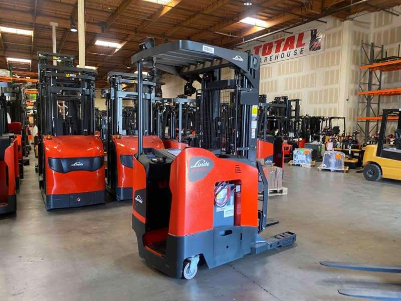 Main Image Used 2021 LINDE R17SX_5195 Forklift – Stand Up Reach, 3500 lb Capacity, 95” Mast, 138 Hours – $39500.00 – Anaheim – View 1