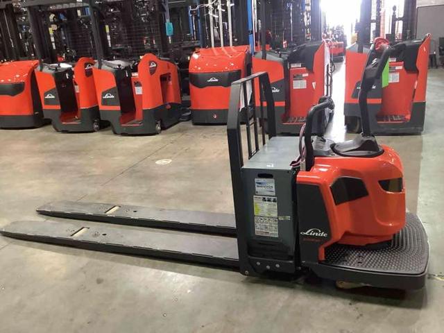 LINDE EWR30_1101-02-27X96-PS Double Rider Jack forklift, 6000 capacity, 7.75 lift height. Serial A11101L00228, Year 2022.