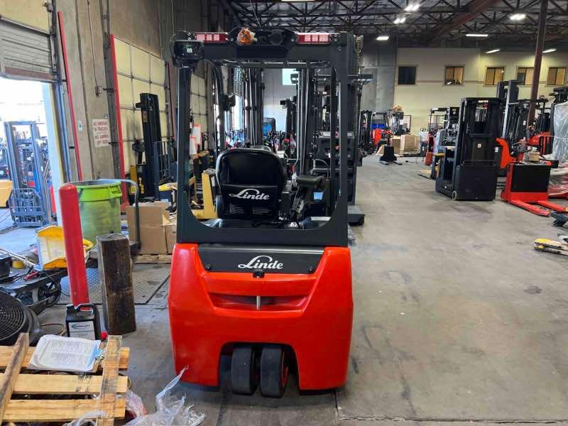 Main Image Used 2022 LINDE E18_346-20 Forklift – Electric Sit Down 3 Wheel, 3500 lb Capacity, 91” Mast, 149 Hours – $35000.00 – Phoenix – View 1