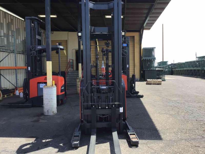 Main Image Used 2021 - 16.5" LINDE R22SX_5195 Forklift – Stand Up Reach, 4500 lb Capacity, 119” Mast, 3616 Hours – $29500.00 – Phoenix – View 1
