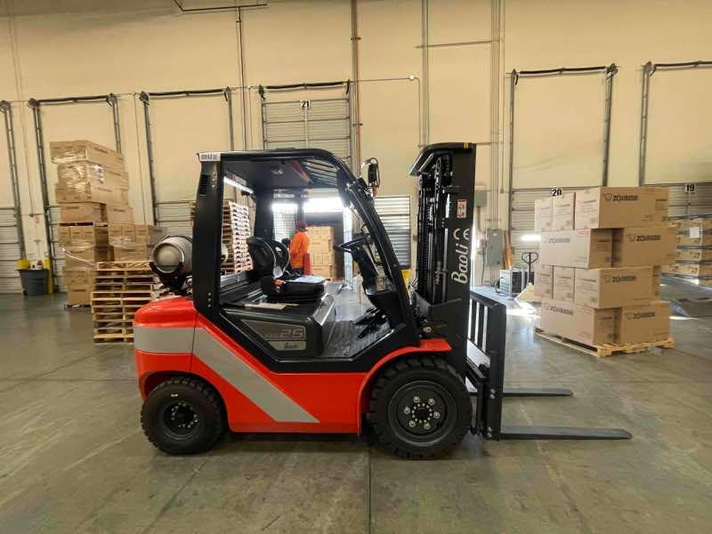 Main Image Used 2022 BAOLI KBG25_6010 Forklift – LPG Pneumatic, 5000 lb Capacity, 86” Mast, 417 Hours – $38250.00 – Phoenix – View 2