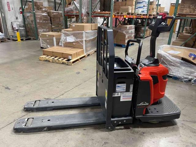 LINDE EWR30_1101-02-27X48-PS Rider Jack forklift, 6000 capacity, 7.75 lift height. Serial A11101L00214, Year 2022.