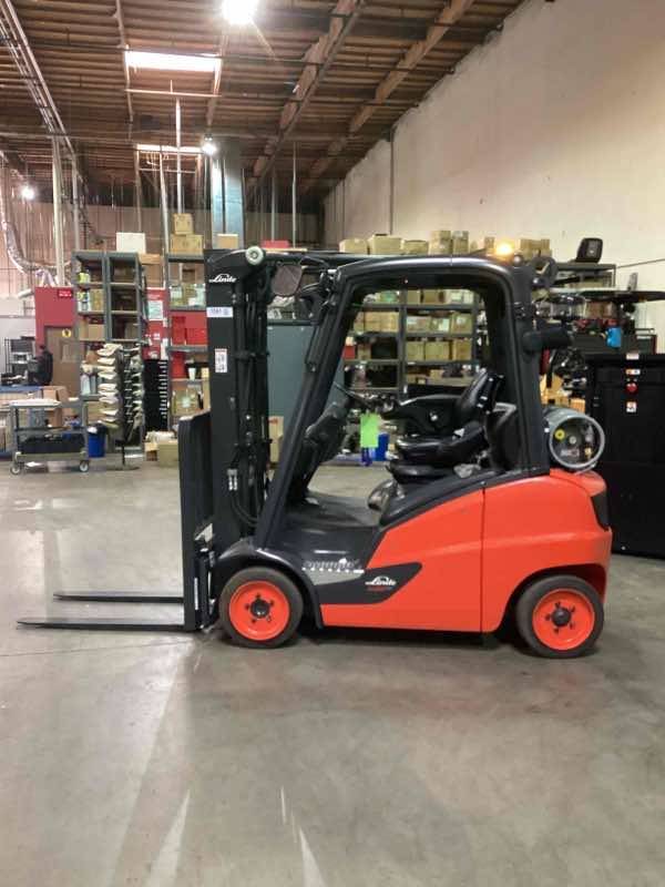 LINDE H20CT_391 LPG Cushion forklift, 4000 capacity, 188 lift height. Serial PKY391L01541, Year 2022.
