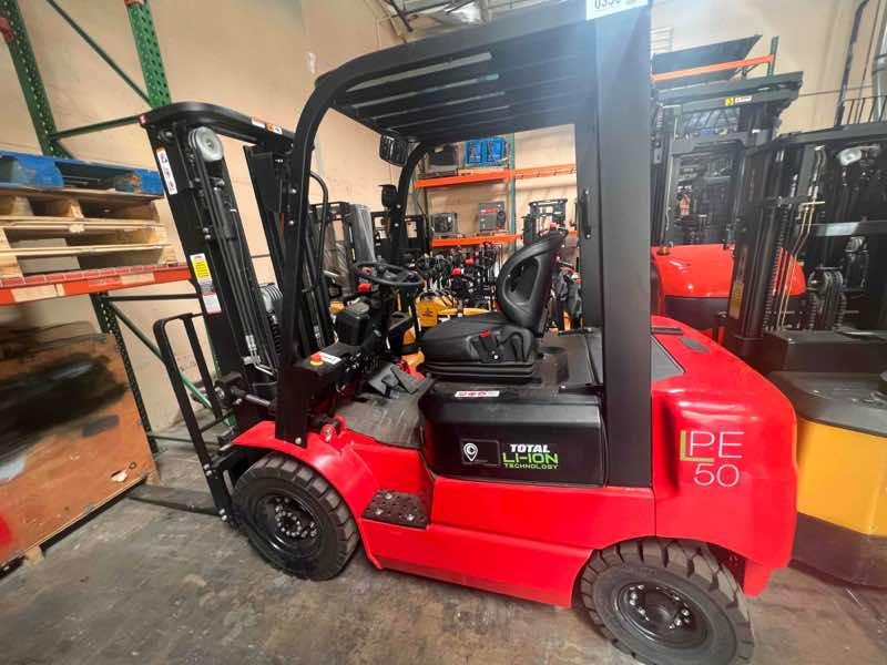 Main Image Used 2024 BIG JOE LPE-50_80V Forklift – Lithium Electric Pneumatic, 5000 lb Capacity, 87.5” Mast, 15 Hours – $44200.00 – Anaheim – View 2