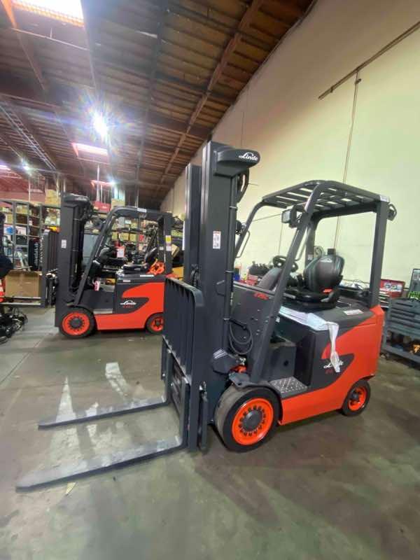 Main Image Used 2022 LINDE E25C_1347-FT Forklift – Electric Sit Down 4 Wheel, 5000 lb Capacity, 91” Mast, 387 Hours – $47400.00 – Anaheim – View 1