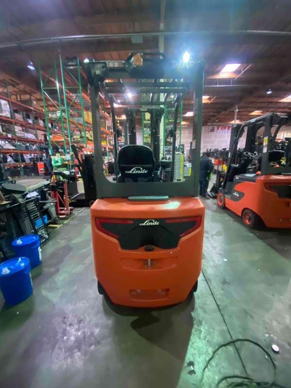 Main Image Used 2022 LINDE E25C_1347-FT Forklift – Electric Sit Down 4 Wheel, 5000 lb Capacity, 91” Mast, 387 Hours – $47400.00 – Anaheim – View 2