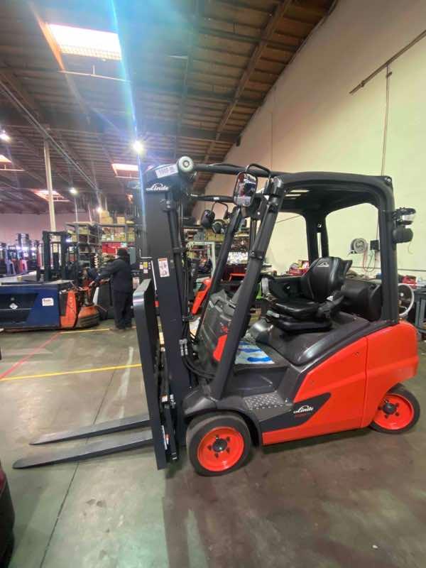 Main Image Used 2022 LINDE H20CT-600_391 Forklift – LPG Cushion, 4500 lb Capacity, 86” Mast, 1990 Hours – $37500.00 – Anaheim – View 1