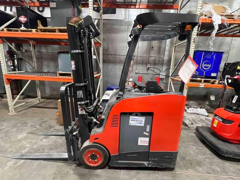 Main Image Used 2022 LINDE E18S_1346-20 Forklift – Electric Stand Up Counterbalance, 3500 lb Capacity, 88” Mast, 343 Hours – $35900.00 – Anaheim – View 1