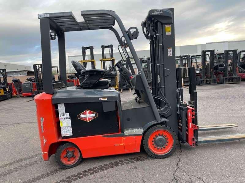 Main Image Used 2022 LINDE E32CL_1347-FT Forklift – Electric Sit Down 4 Wheel, 6500 lb Capacity, 88” Mast, 826 Hours – $36200.00 – Phoenix – View 2