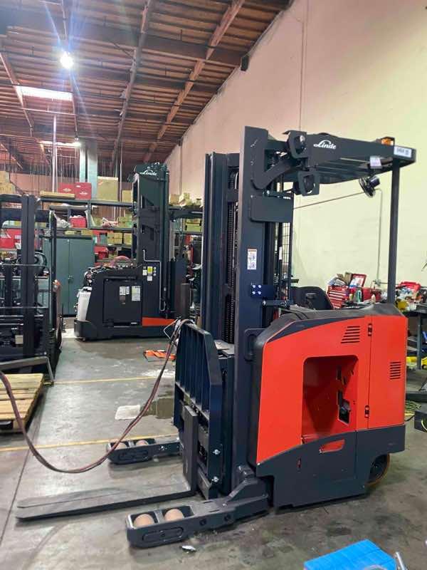 Main Image Demo 2022 LINDE R17SX_5195 Forklift – Stand Up Reach, 3500 lb Capacity, 95” Mast, 212.6 Hours – $42500.00 – Anaheim – View 2