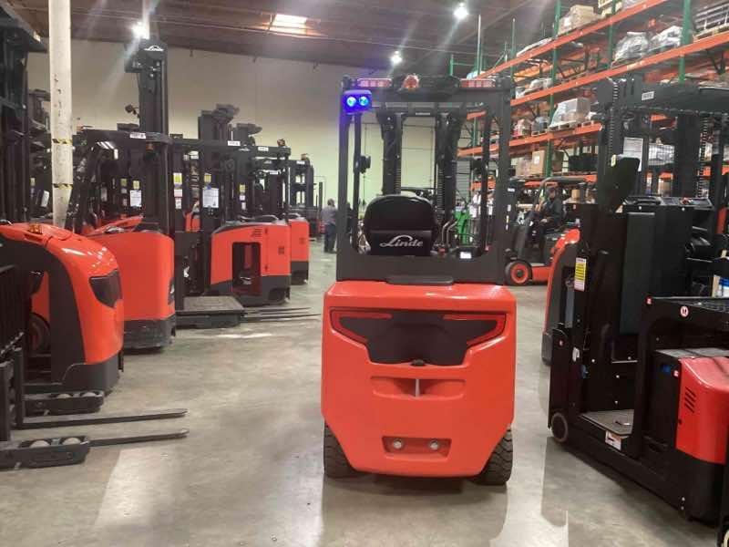 Main Image Used 2022 LINDE E25C_1347 Forklift – Electric Sit Down 4 Wheel, 5000 lb Capacity, 91” Mast, 61.6 Hours – $49225.00 – Anaheim – View 3