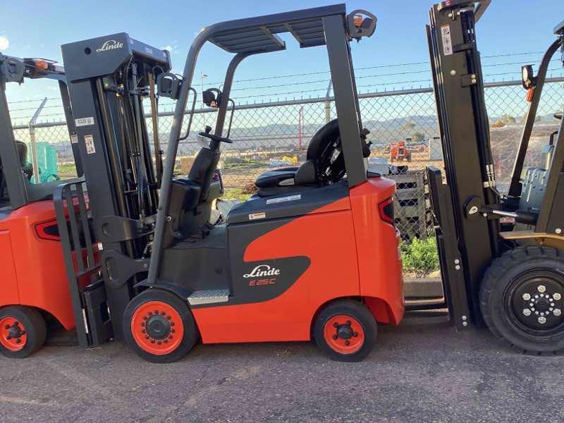 Main Image New 2022 LINDE E25C_1347-FT Forklift – Electric Sit Down 4 Wheel, 5000 lb Capacity, 89” Mast, 1 Hours – $77985.00 – Anaheim – View 1