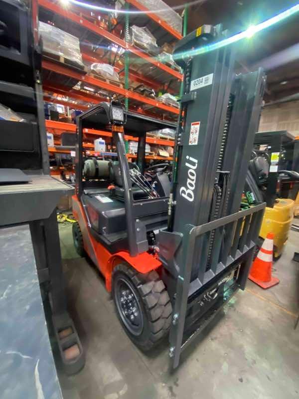 Main Image Demo 2023 BAOLI KBG25_6010 Forklift – LPG Pneumatic, 5000 lb Capacity, 90” Mast, 33 Hours – $36850.00 – Salt Lake City – View 2