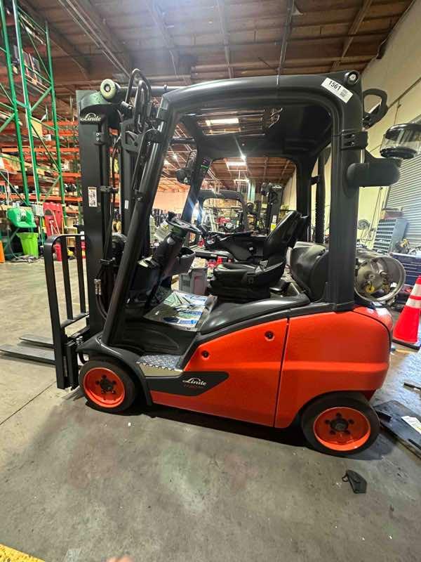 LINDE H20CT-600_391 LPG Cushion forklift, 4500 capacity, 188 lift height. Serial PKY391L01561, Year 2023.