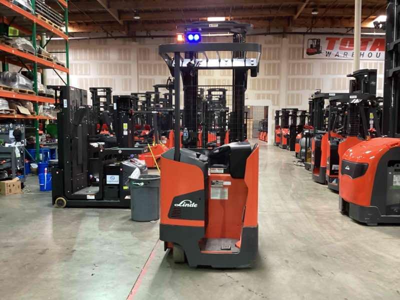 Main Image Used 2022 LINDE R17SX_5195 Forklift – Stand Up Reach, 3500 lb Capacity, 113” Mast, 2804 Hours – $49500.00 – Anaheim – View 1