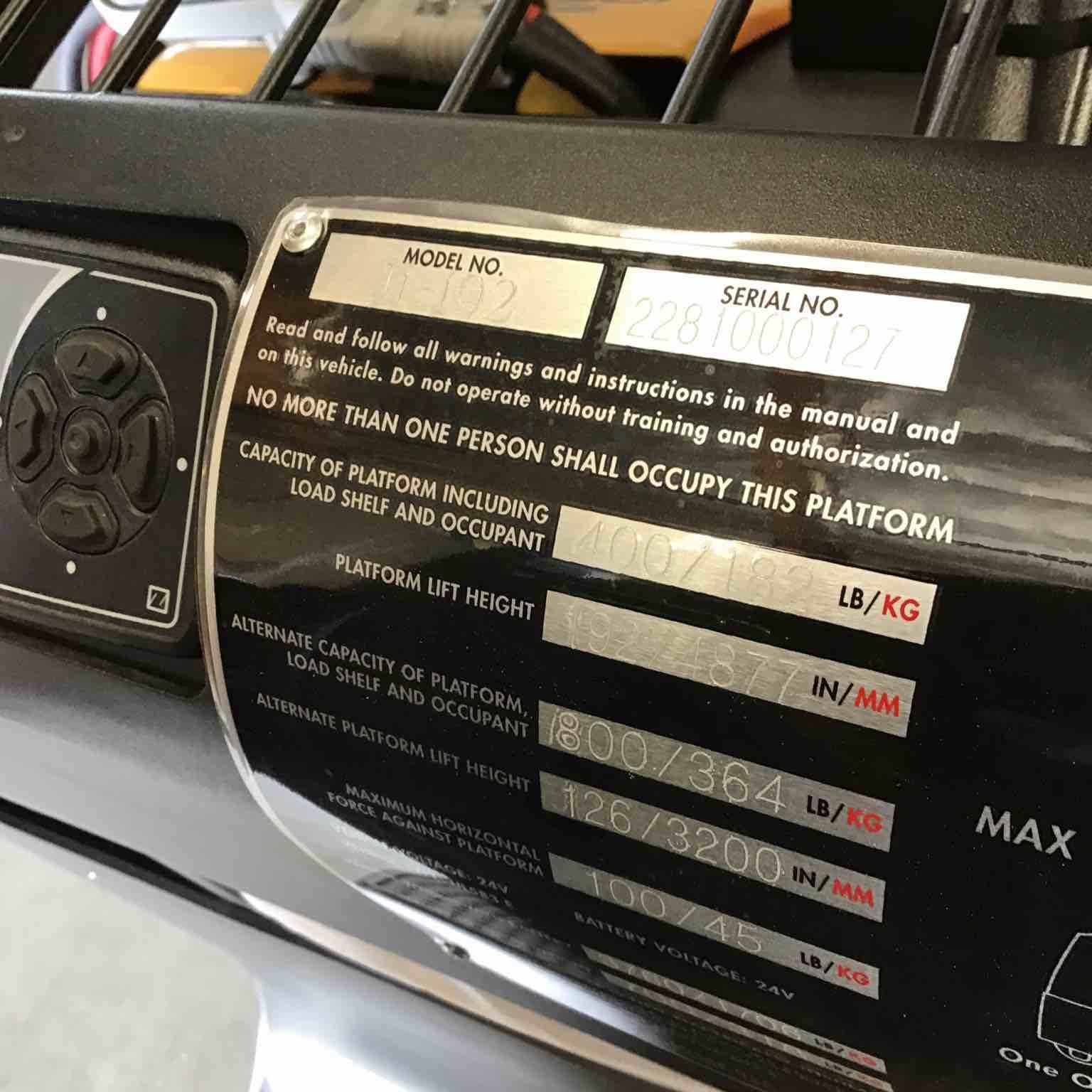 Main Image Used 2019 BIG JOE J1-192-SP Forklift – Task Support Vehicle, 1000 lb Capacity, 83” Mast, 792 Hours – $19750.00 – Phoenix – View 3