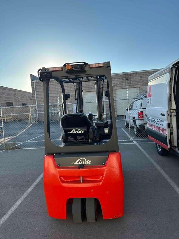 Main Image New 2022 LINDE E18_346-20 Forklift – Electric Sit Down 3 Wheel, 3500 lb Capacity, 91” Mast, 8 Hours – $46500.00 – Salt Lake City – View 3