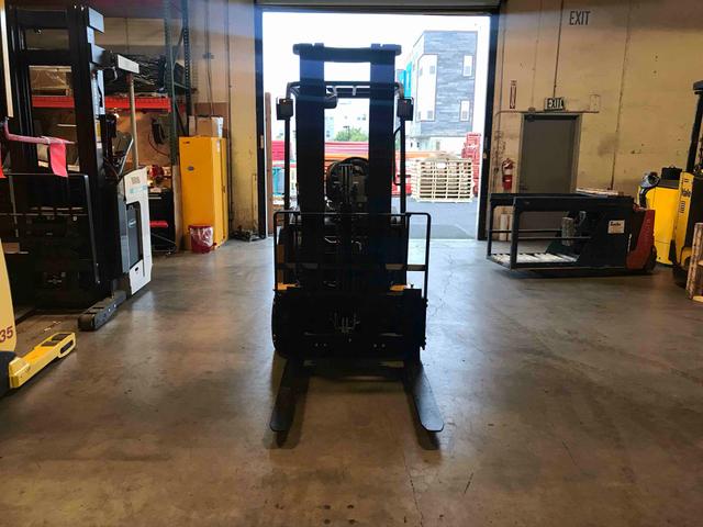 BIG JOE LXE-44 Electric Sit Down 4 Wheel forklift, 4400 capacity, 197 lift height. Serial 2281600386, Year 2019.