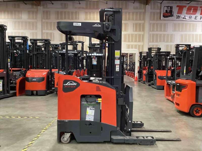 Main Image Used 2022 LINDE R17SX_5195 Forklift – Stand Up Reach, 3500 lb Capacity, 107” Mast, 621 Hours – $29500.00 – Salt Lake City – View 1