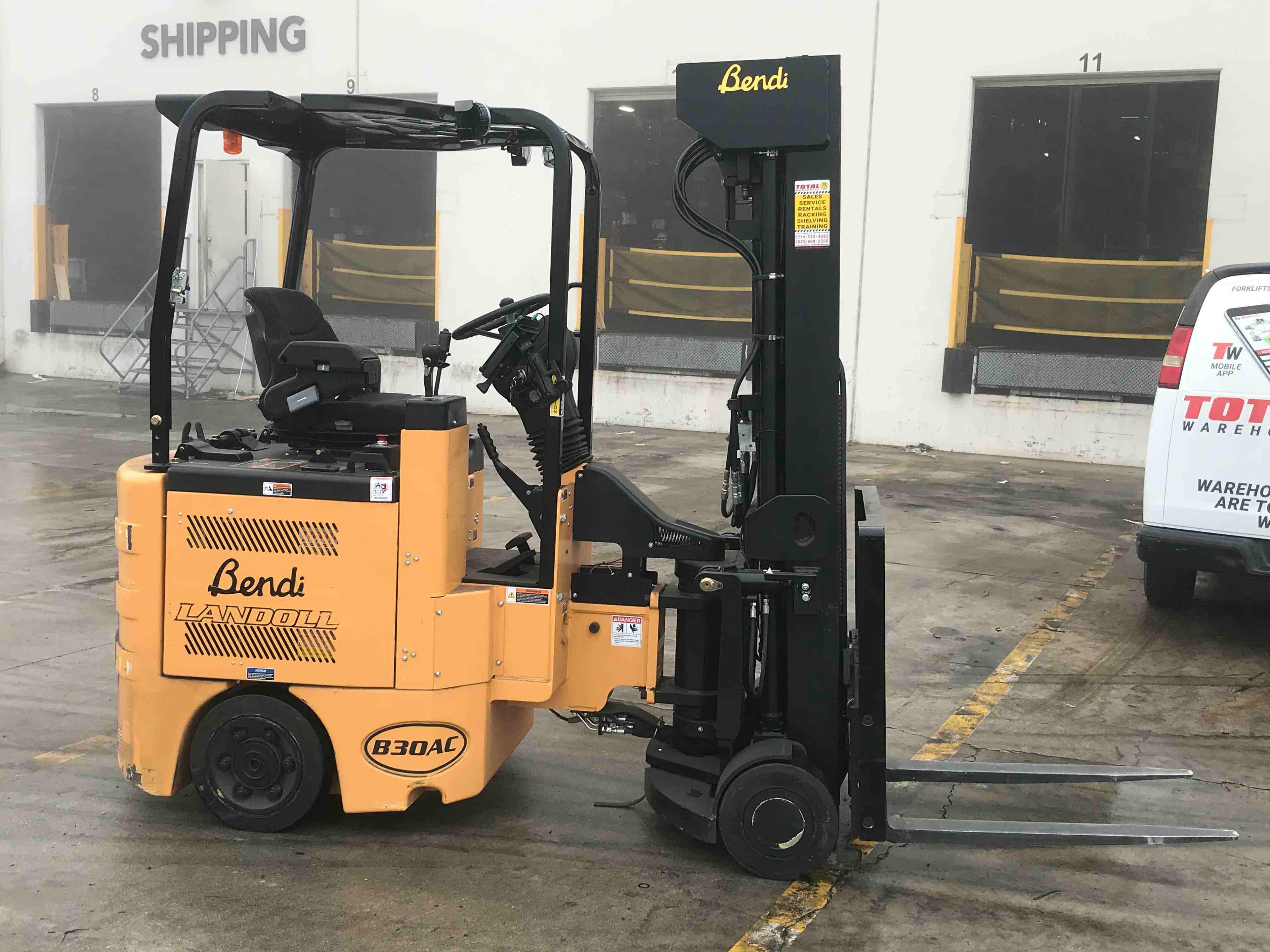 Main Image Used 2019 BENDI B30AC Forklift – VNA, 3000 lb Capacity, 95” Mast, 2676.4 Hours – $59850.00 – Anaheim – View 2
