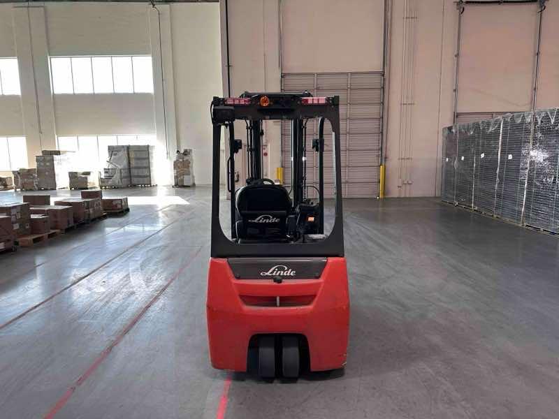 Main Image Used 2022 LINDE E18_346-20 Forklift – Electric Sit Down 3 Wheel, 3500 lb Capacity, 91” Mast, 2240 Hours – $31500.00 – Anaheim – View 3