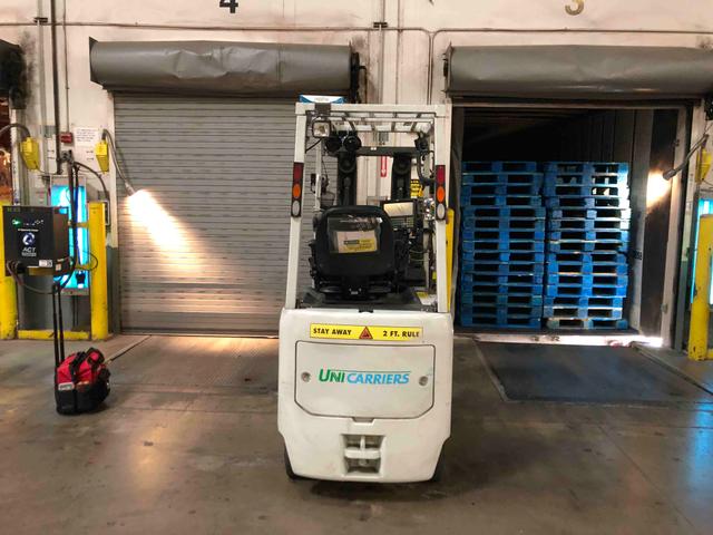 NISSAN BXC30N Electric Sit Down 4 Wheel forklift, 3000 capacity, 187 lift height. Serial CJ1B1-990850, Year 2015.