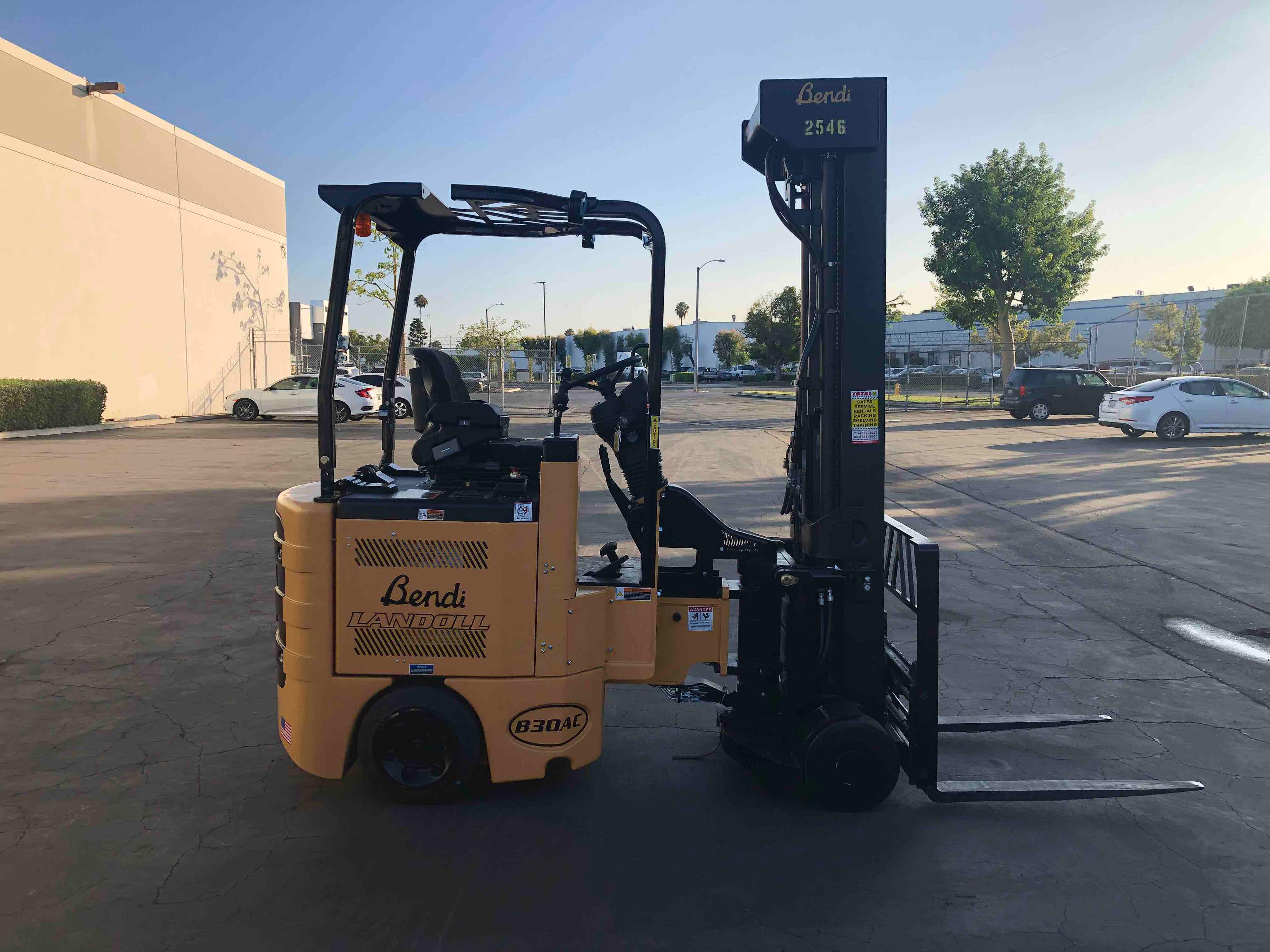 Main Image Used 2020 BENDI B30AC Forklift – VNA, 3000 lb Capacity, 107” Mast, 3656.4 Hours – $58500.00 – Anaheim – View 1