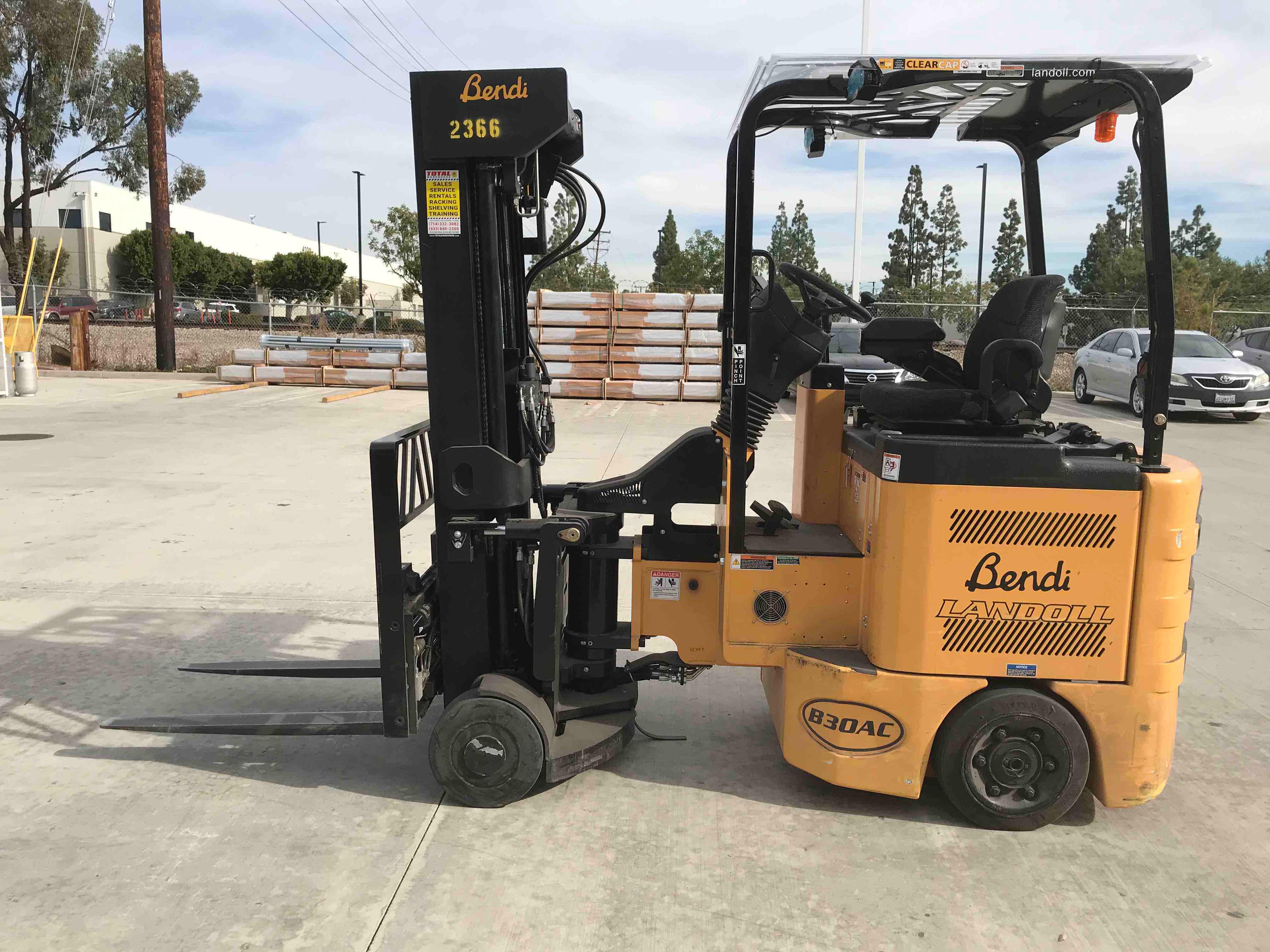 Main Image Used 2020 BENDI B30AC Forklift – VNA, 3000 lb Capacity, 89” Mast, 5473 Hours – $67750.00 – Anaheim – View 4