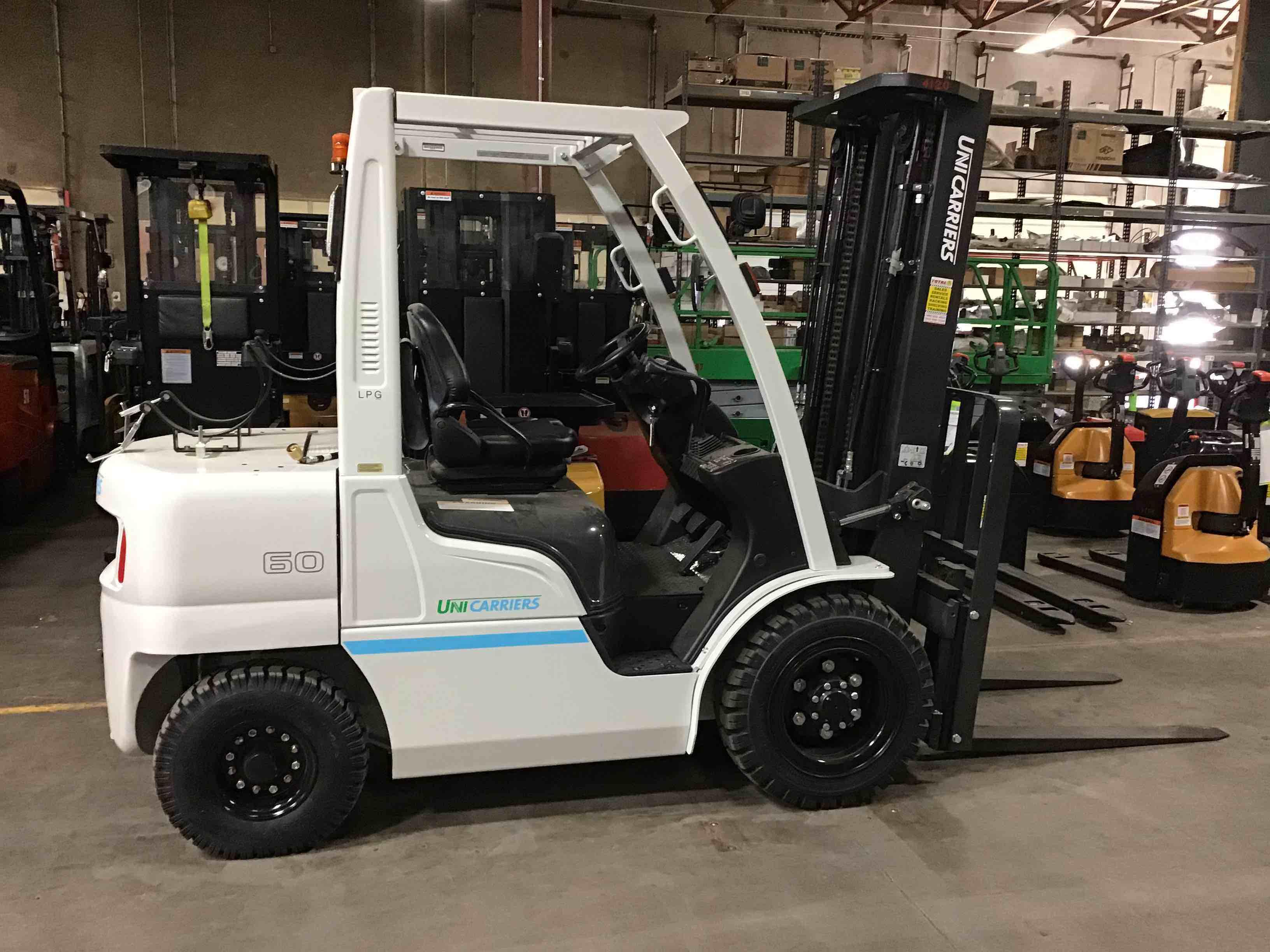 Main Image Used 2020 NISSAN PF60LP Forklift – LPG Pneumatic, 6000 lb Capacity, 89” Mast, 3267.7 Hours – $32500.00 – Phoenix – View 3