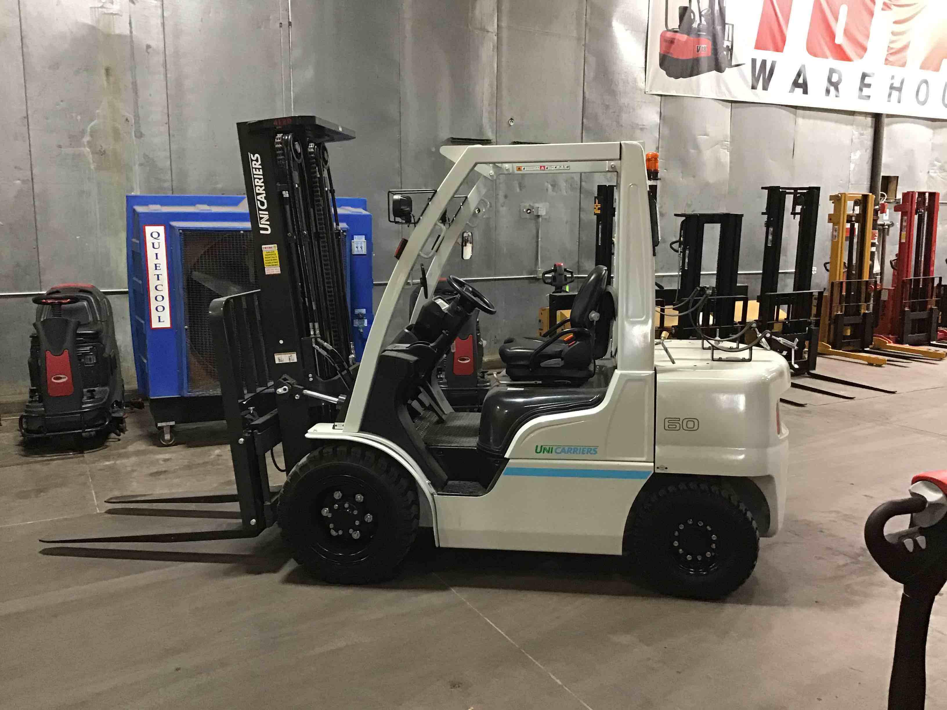 Main Image Used 2020 NISSAN PF60LP Forklift – LPG Pneumatic, 6000 lb Capacity, 89” Mast, 3267.7 Hours – $32500.00 – Phoenix – View 4