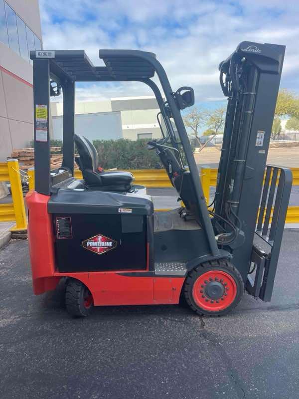 Main Image Demo 2022 LINDE E25C_1347 Forklift – Electric Sit Down 4 Wheel, 5000 lb Capacity, 91” Mast, 9 Hours – $49225.00 – Salt Lake City – View 1