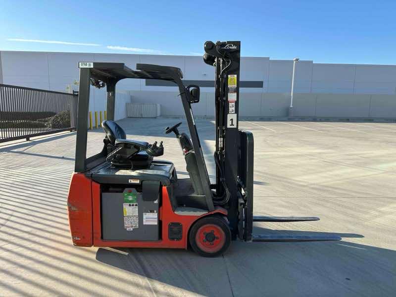 Main Image Used 2022 LINDE E18_346-20 Forklift – Electric Sit Down 3 Wheel, 3500 lb Capacity, 91” Mast, 2240 Hours – $31500.00 – Anaheim – View 4