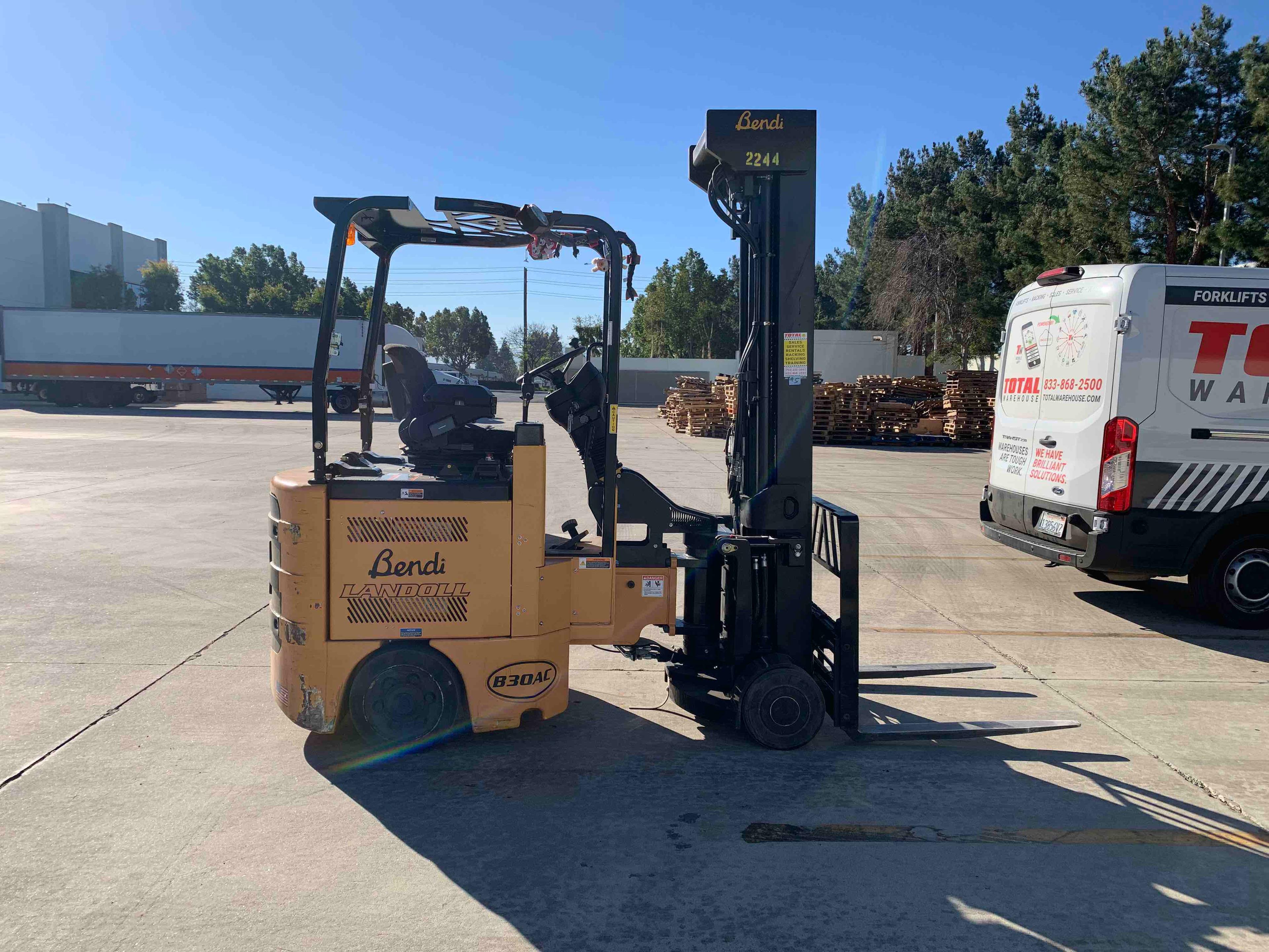 Main Image Used 2020 BENDI B30AC Forklift – VNA, 3000 lb Capacity, 89” Mast, 9373 Hours – $59500.00 – Anaheim – View 3
