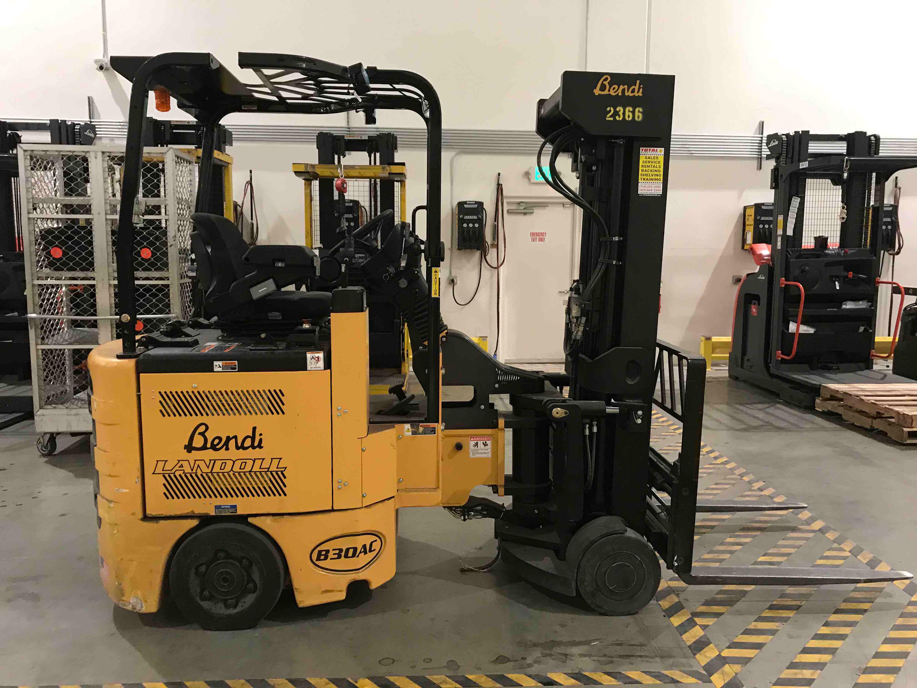 Main Image Used 2020 BENDI B30AC Forklift – VNA, 3000 lb Capacity, 89” Mast, 5473 Hours – $67750.00 – Anaheim – View 2