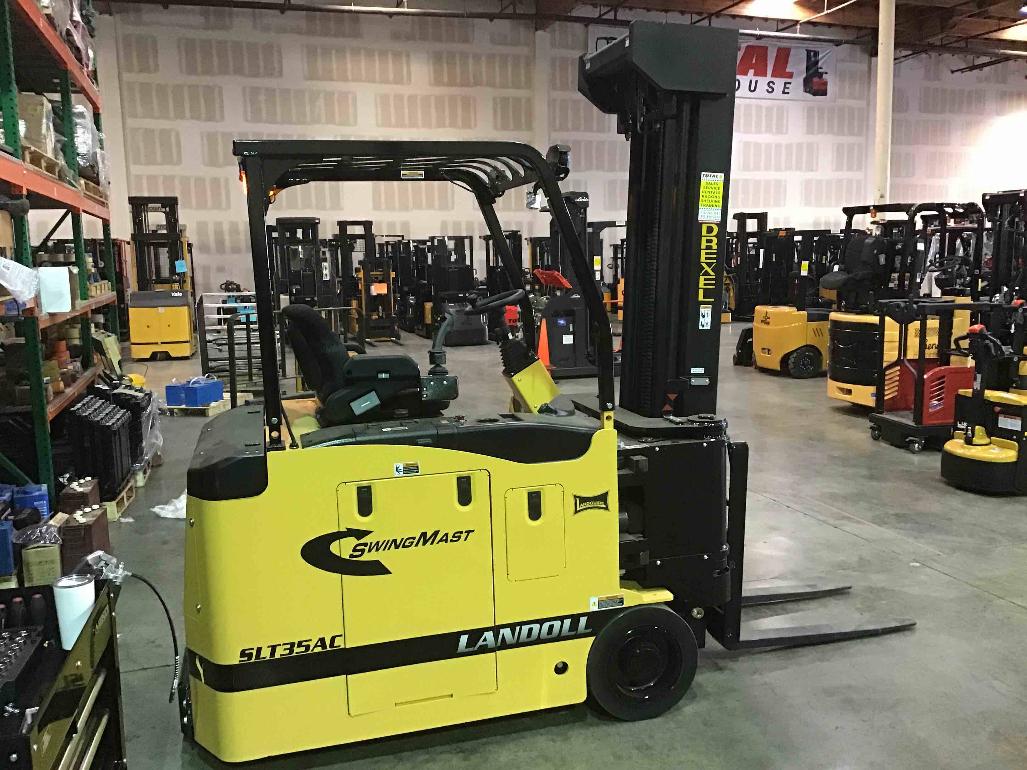 DREXEL SLT35AC VNA forklift, 3000 capacity, 312 lift height. Serial 2101A-12928-WG, Year 2021.