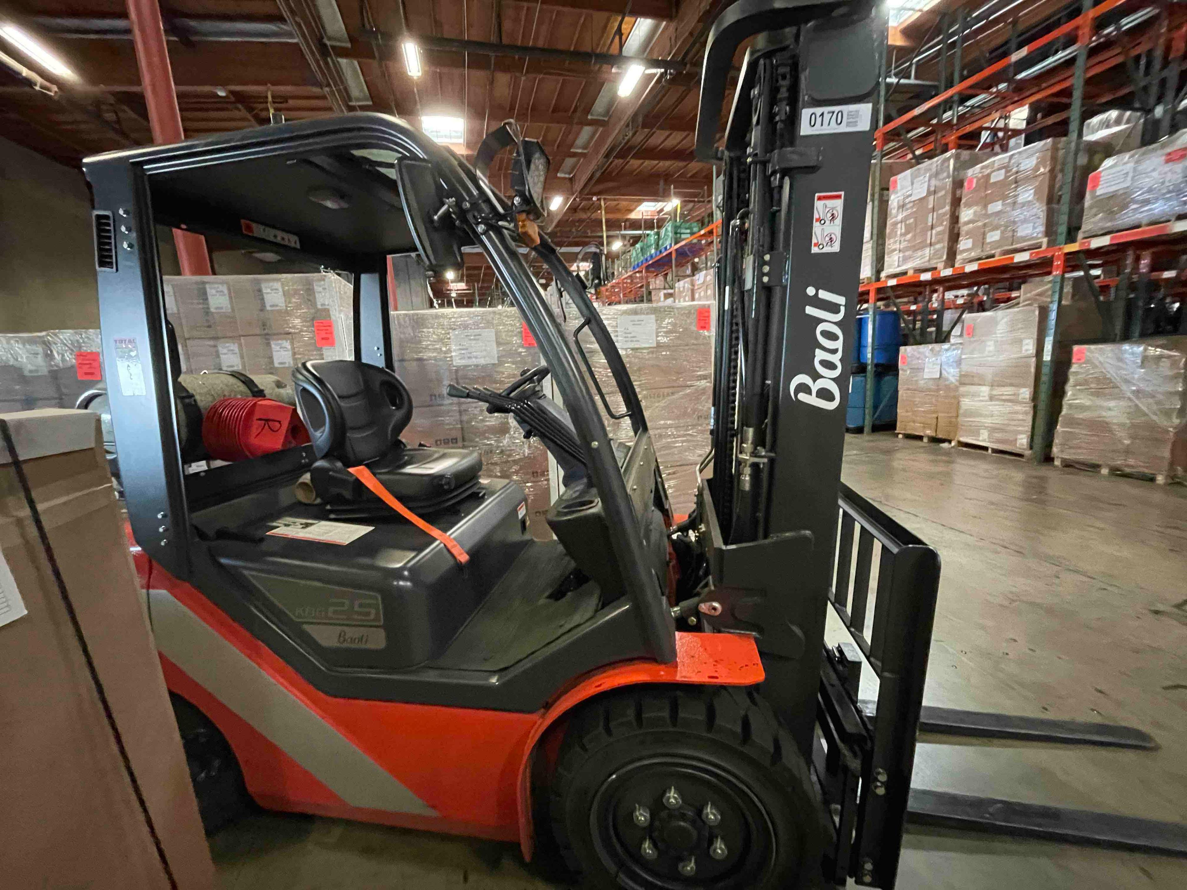 Main Image Used 2021 BAOLI KBG25_6010 Forklift – LPG Pneumatic, 5000 lb Capacity, 89” Mast, 1641.9 Hours – $32250.00 – Anaheim – View 2