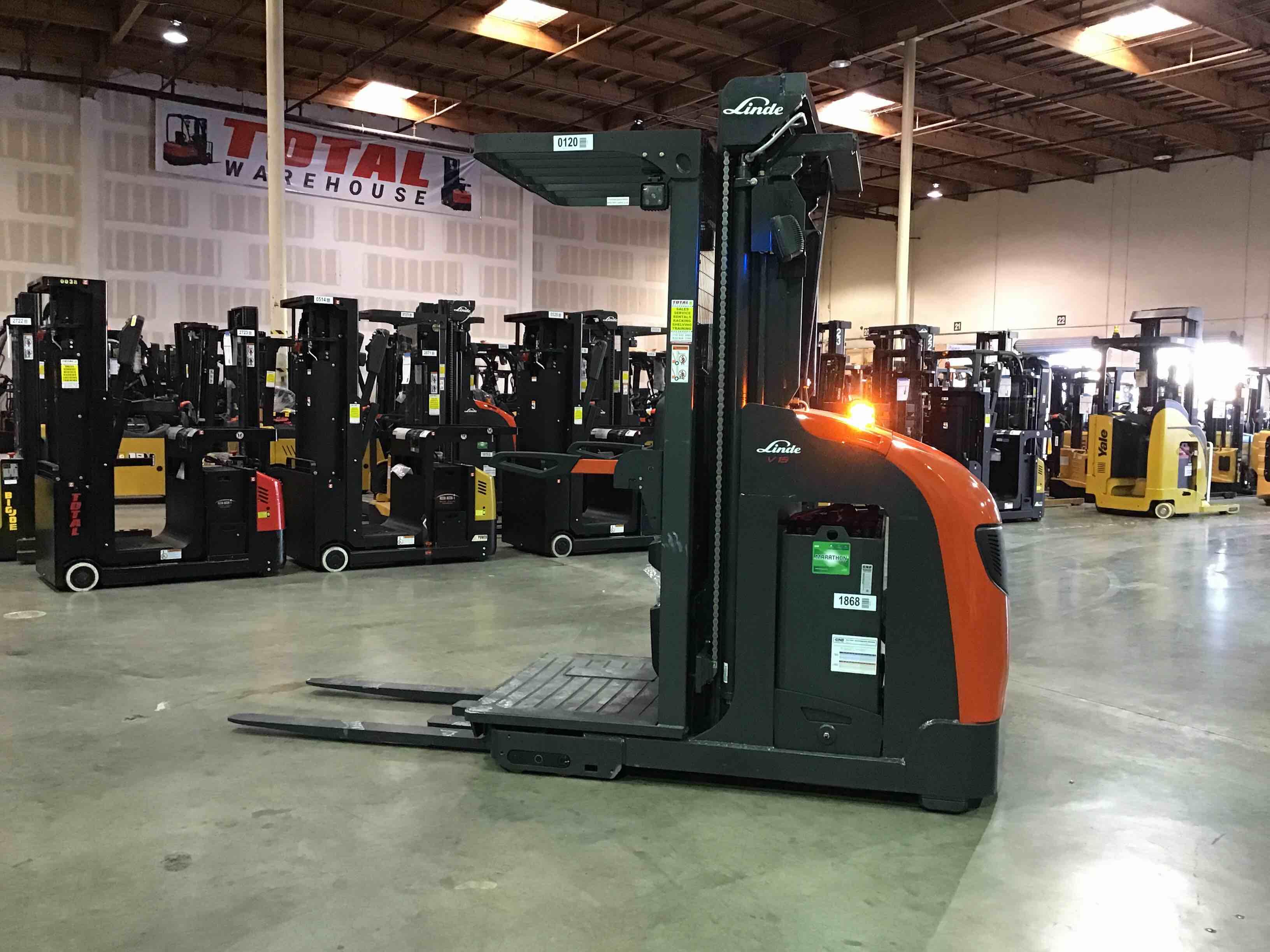 Main Image Used 2021 LINDE V15P_5215 Forklift – Electric Order Picker, 3000 lb Capacity, 97” Mast, 3682 Hours – $26500.00 – Las Vegas – View 2
