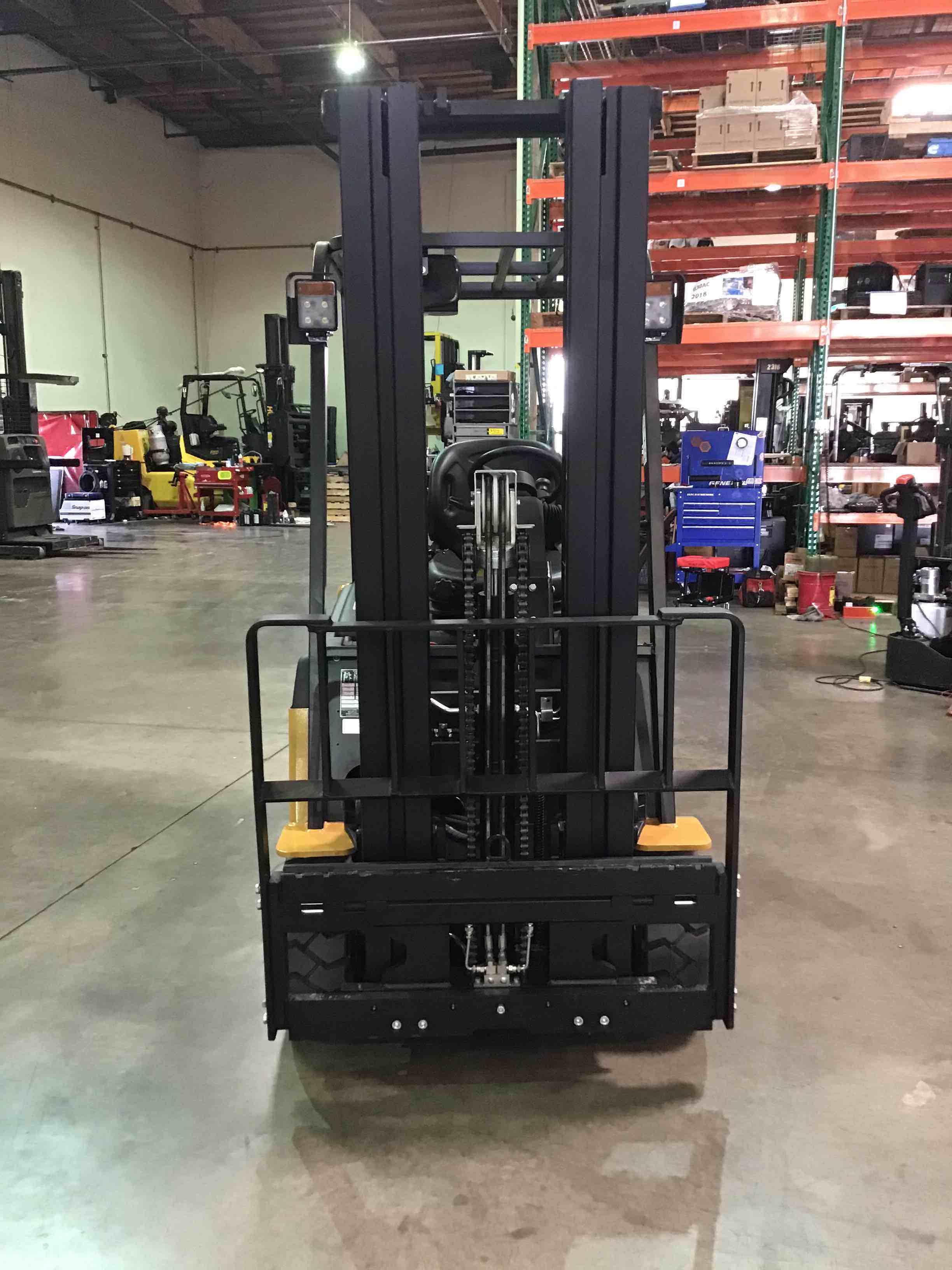 Main Image Used 2021-C BIG JOE LXE-44 Forklift – Electric Sit Down 4 Wheel, 4400 lb Capacity, 86” Mast, 1902 Hours – $18200.00 – Phoenix – View 1