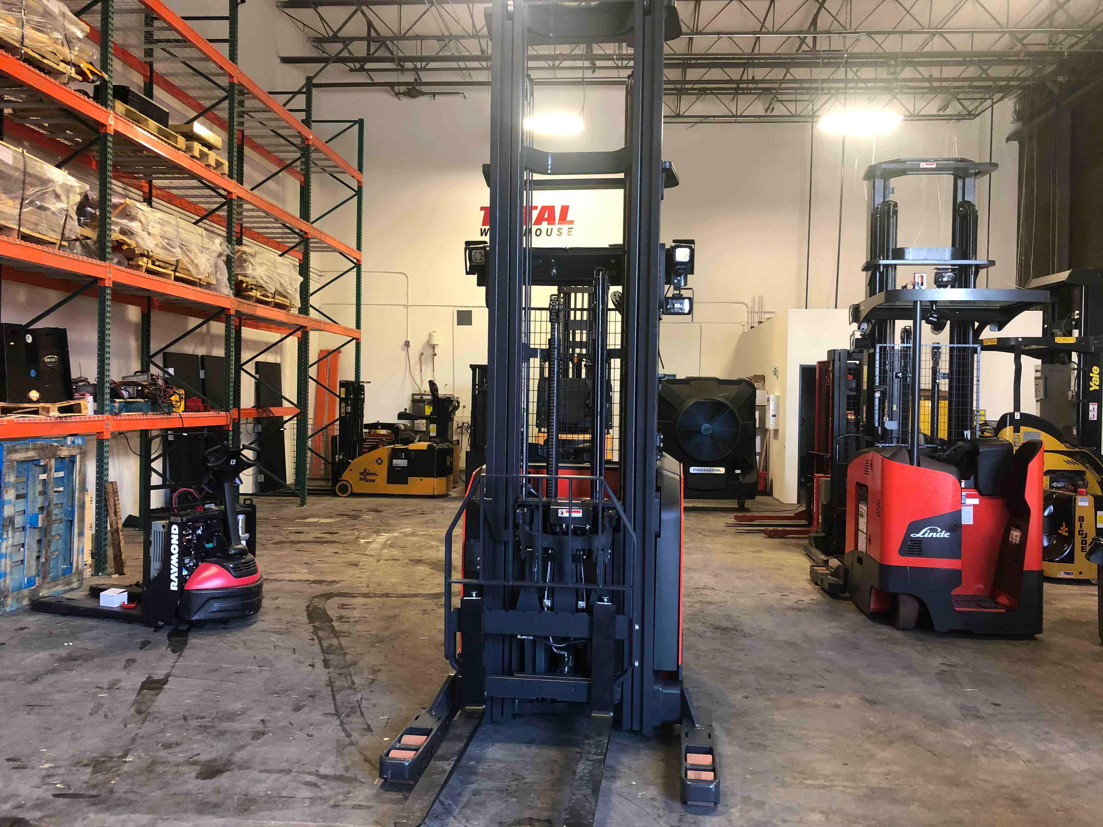 Main Image Used 2021 LINDE R17SX_5195 Forklift – Stand Up Reach, 3500 lb Capacity, 139” Mast, 4132 Hours – $39500.00 – Anaheim – View 1