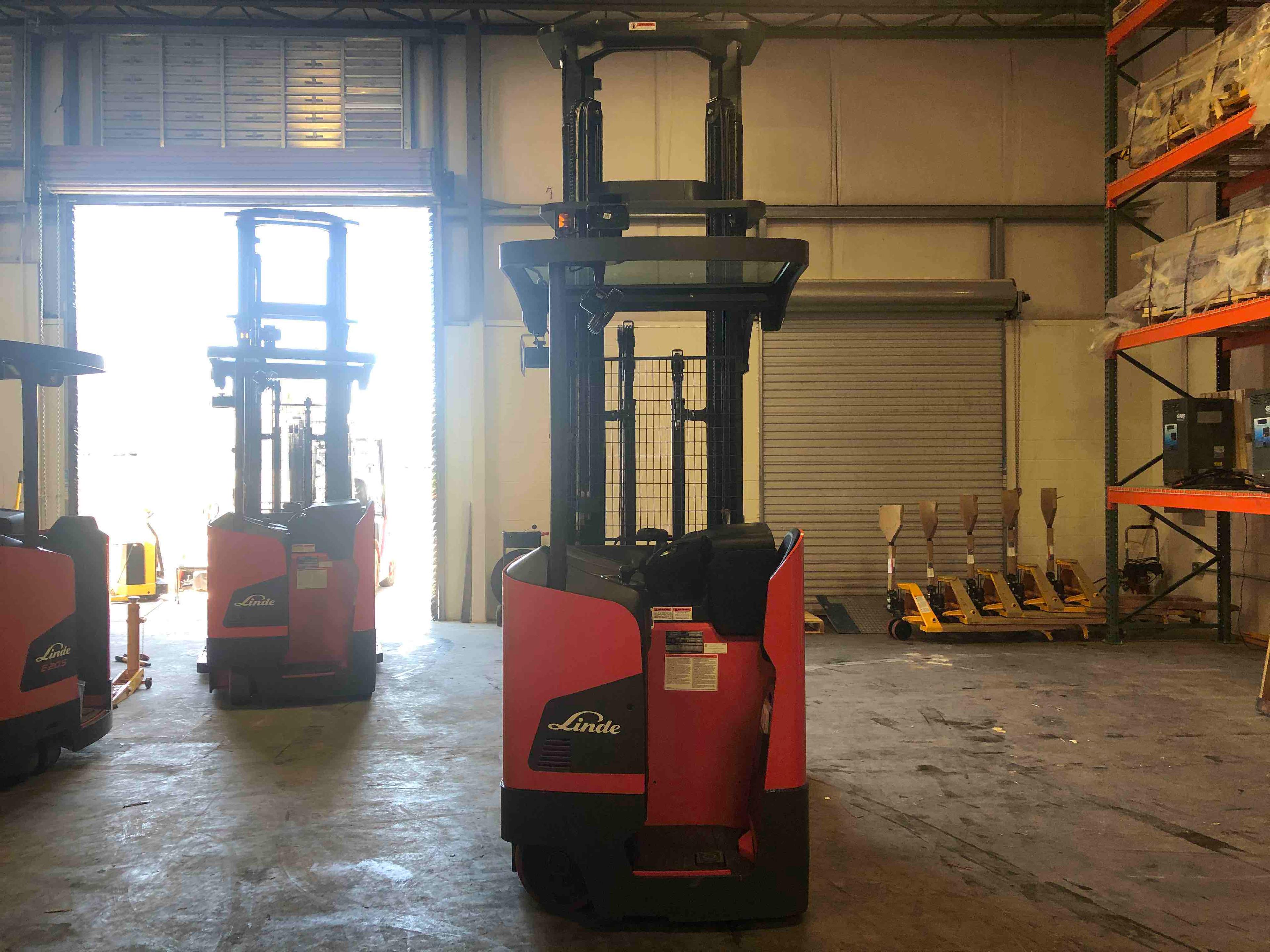 Main Image Used 2021 LINDE R17SX_5195 Forklift – Stand Up Reach, 3500 lb Capacity, 139” Mast, 4132 Hours – $39500.00 – Anaheim – View 2