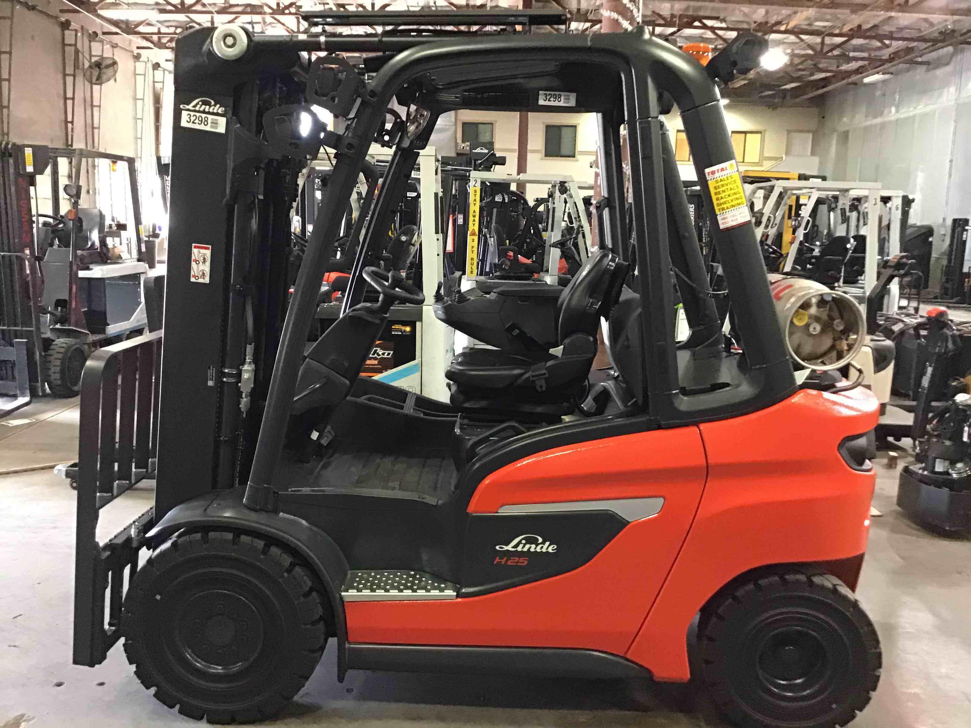 Main Image Used 2022 LINDE H25T-600_1202 Forklift – LPG Pneumatic, 5500 lb Capacity, 89” Mast, 2939 Hours – $37500.00 – Phoenix – View 4